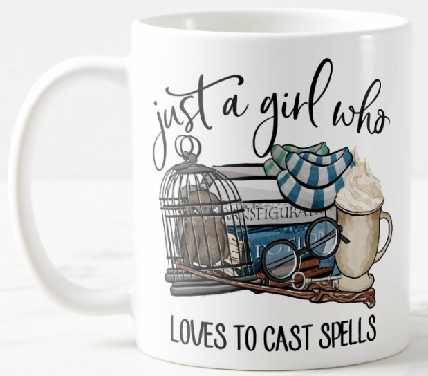(image for) Just a Girl Who Loves To Cast Spells Mug - Blue Bronze