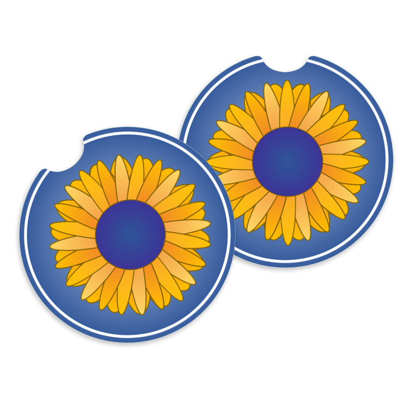 (image for) 2026 CA WM Sunflower Car Coaster Set - 2