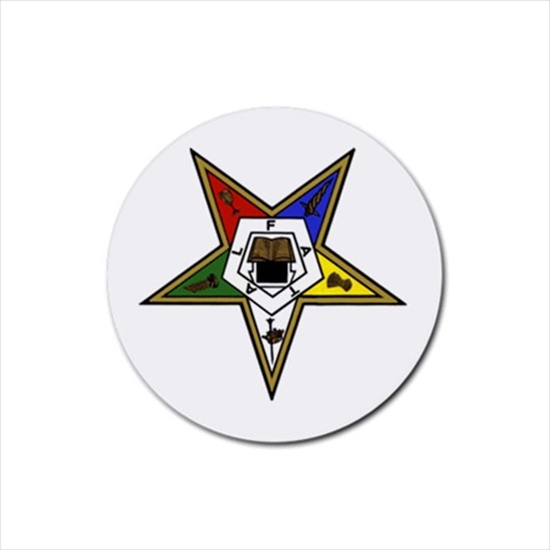 (image for) Order of the Eastern Star Rubber Coaster (Round)