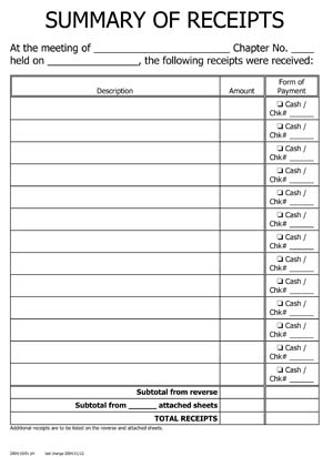 (image for) NCR Summary of Receipts 2-Part Forms