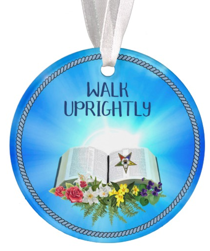 (image for) Chaplain with Open Holy Bible Glass Ornament