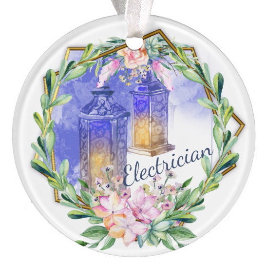 (image for) Electrician Glass Ornament