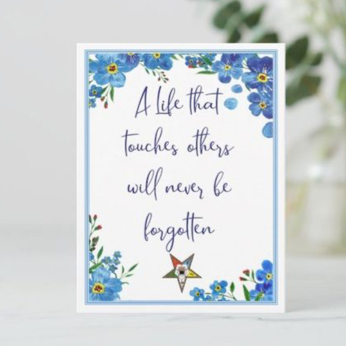 (image for) OES Forget Me Not Sympathy Cards (8)