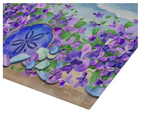 (image for) 2020 CA OES Sand Dollar Violet Glass Cutting Board
