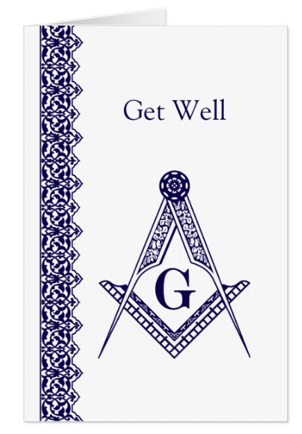 (image for) Masonic Get Well - Pack of 25 4"x6" cards with envelopes