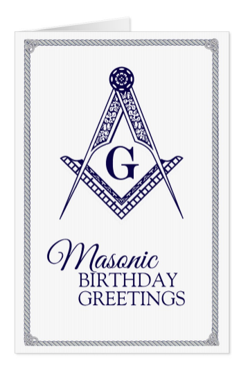(image for) Masonic Birthday Greetings - Pack of 25 4"x6" cards with envelop