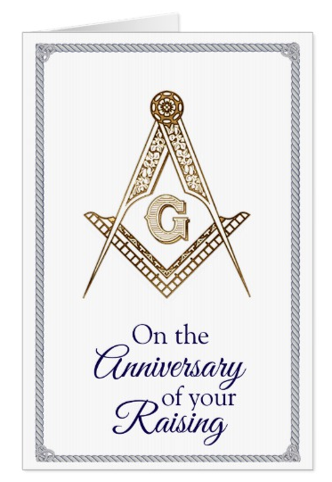 (image for) Masonic Anniversary - Pack of 25 4"x6" cards