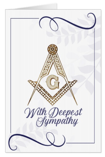 (image for) Masonic With Deepest Sympathy - Pack of 25 4"x6" cards