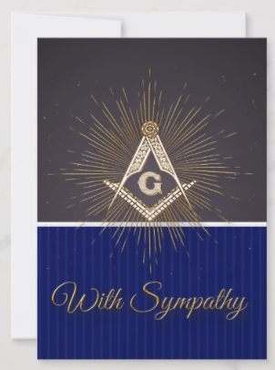 (image for) Masonic With Sympathy - Pack of 25 4"x6" cards with envelopes