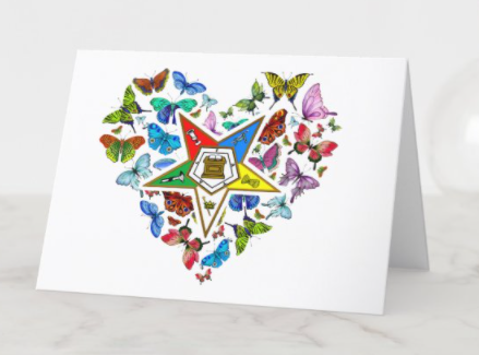 (image for) OES Butterfly Heart Notecards - Pack of 25