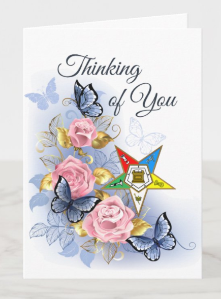 (image for) Butterfly and Roses OES Thinking of You Cards (8)