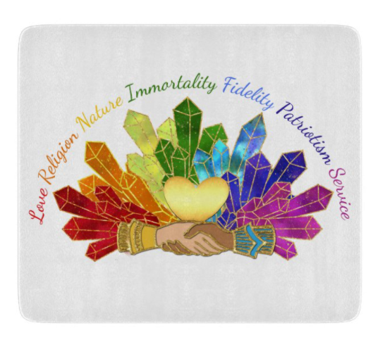 (image for) Rainbow Glass Cutting Board